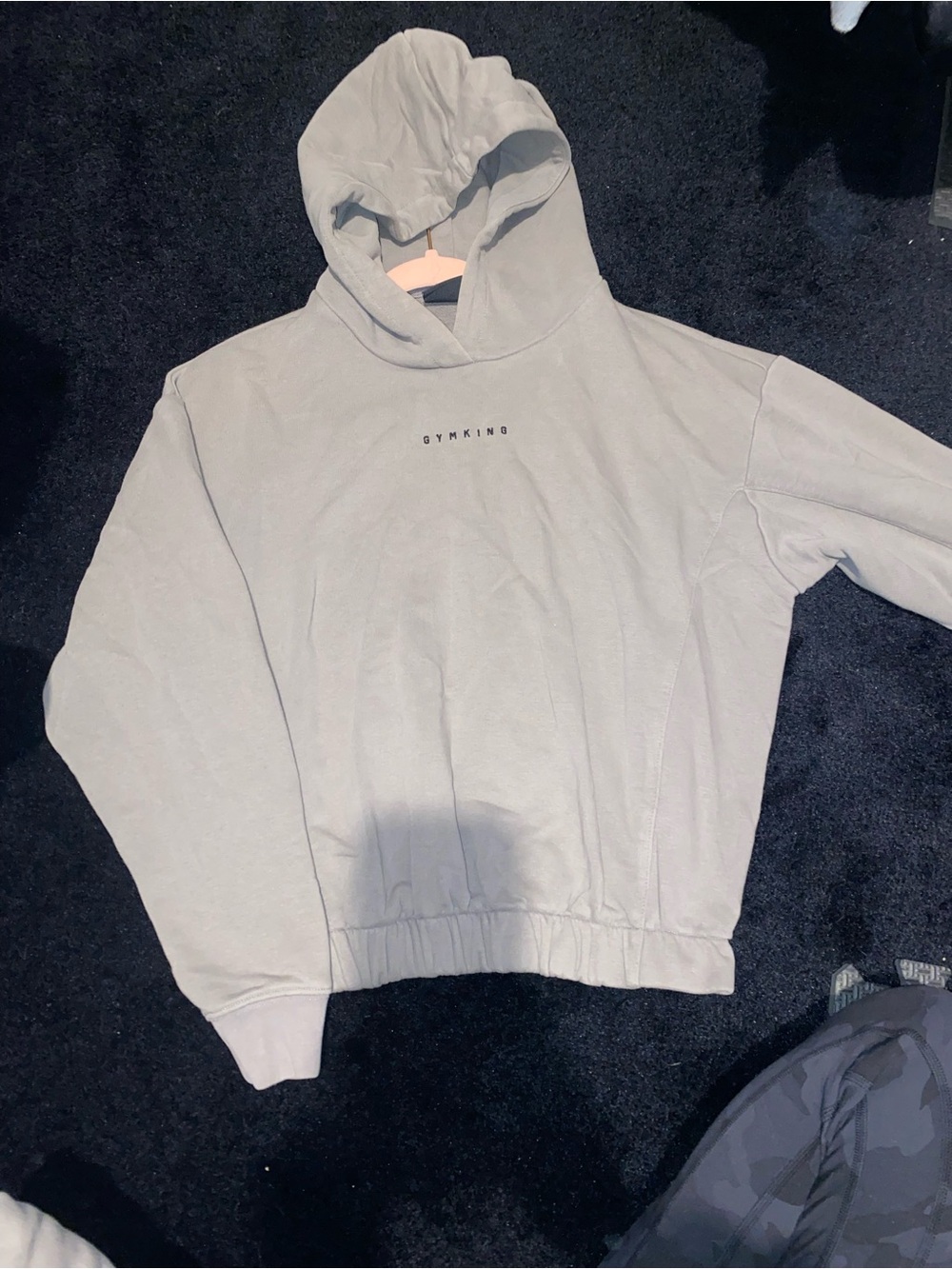 Gymking Women's Light Gray Cropped Hoodie & sweat pants set